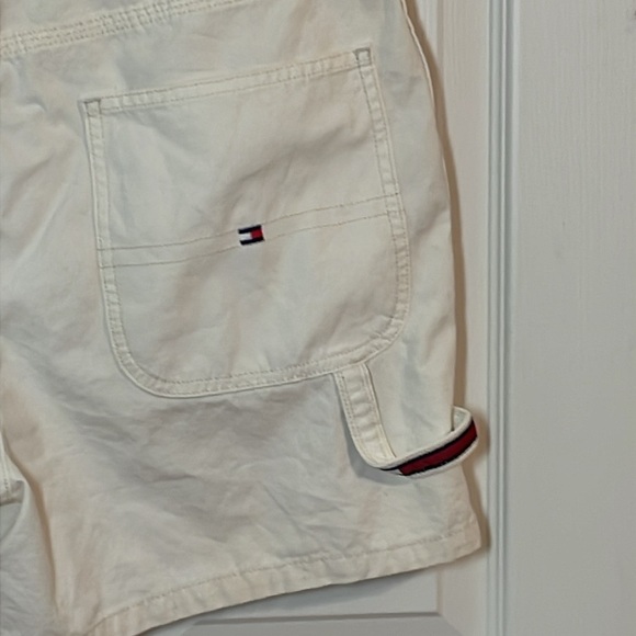 Y2K Tommy Hilfiger Carpenter Shorts, cream, 10 - Picture 3 of 6